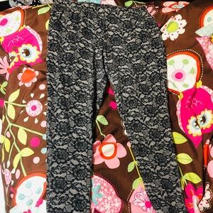 Faded Glory Leggings Lacey Floral